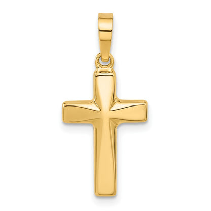 14k Yellow Gold Polished Cross Pendant