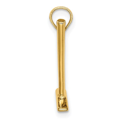 14k Yellow Gold 3-D Hammer Charm