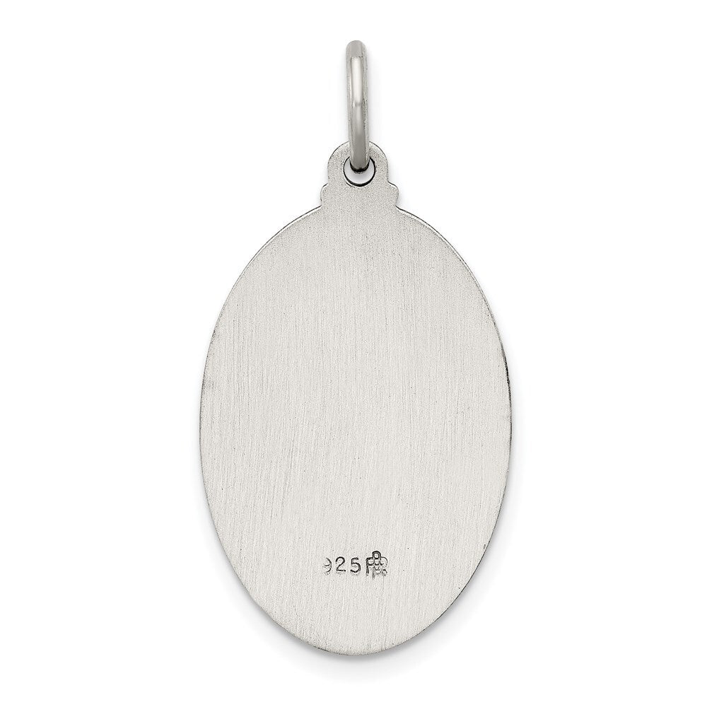 Sterling Silver Antiqued Saint Joseph Medal Pendant