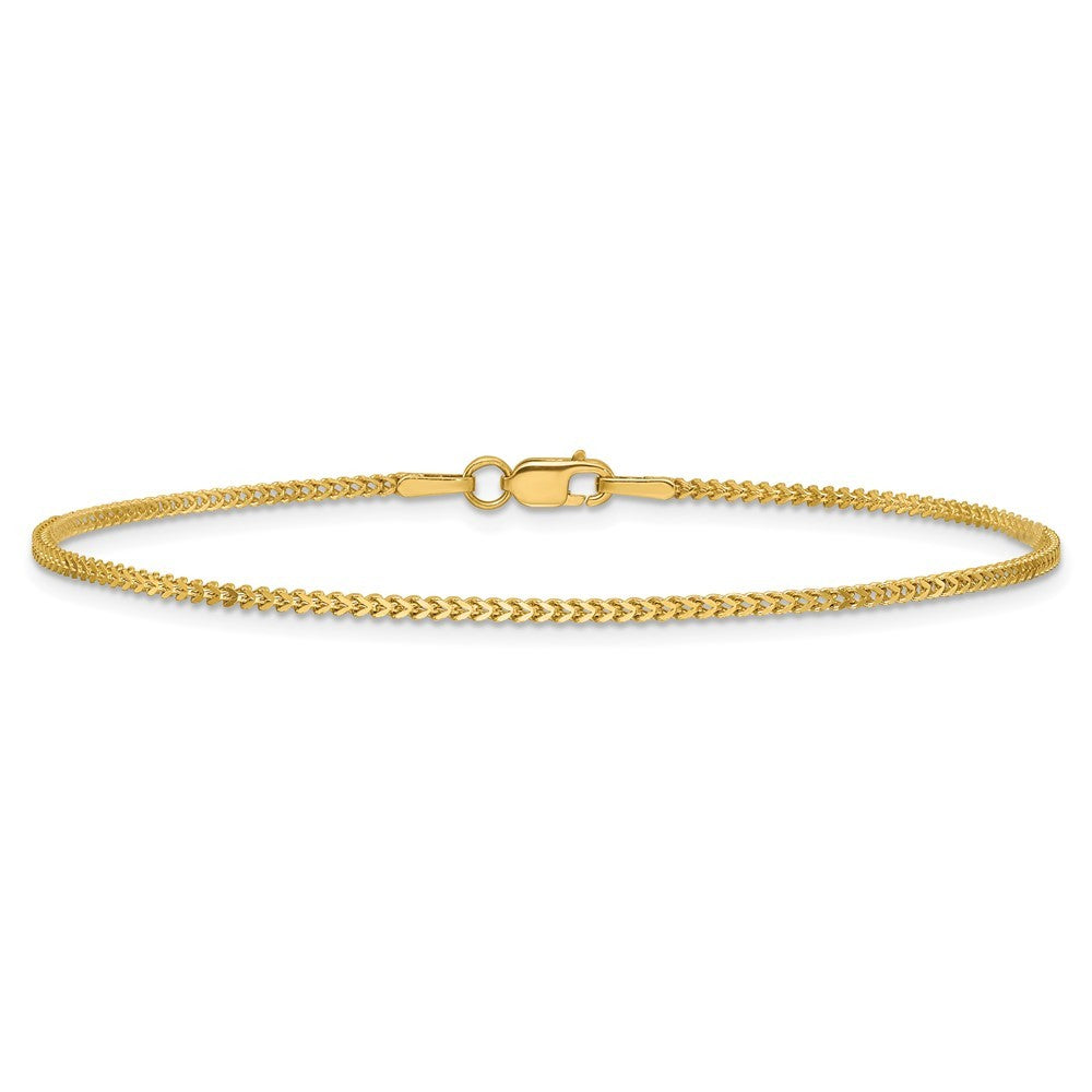 14k Yellow Gold 8 inch 1mm Franco Bracelet