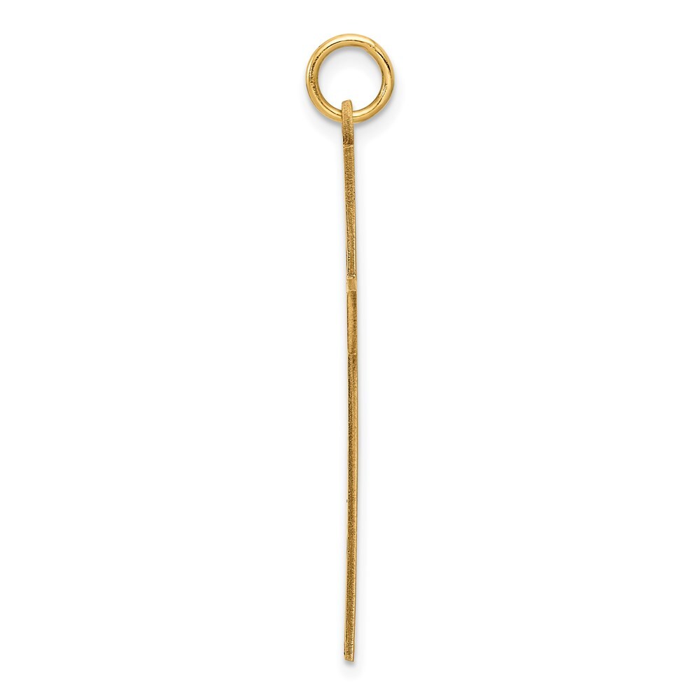 14k Yellow Gold Laser Designed Cross Pendant