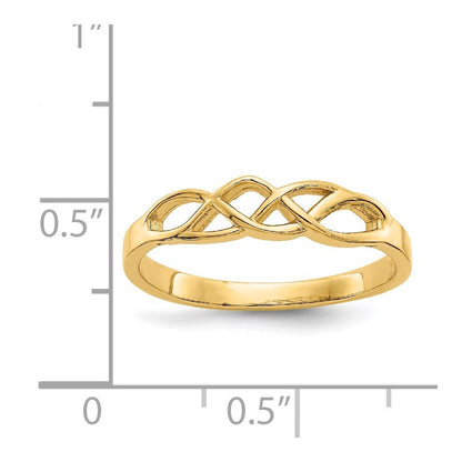 14K Yellow Gold Free Form Knot Ring