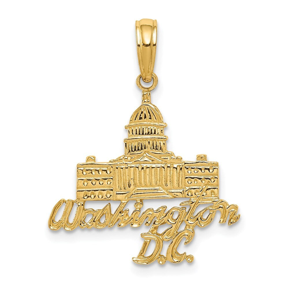14k Yellow Gold WASHINGTON D.C. Capitol Building Pendant for Women