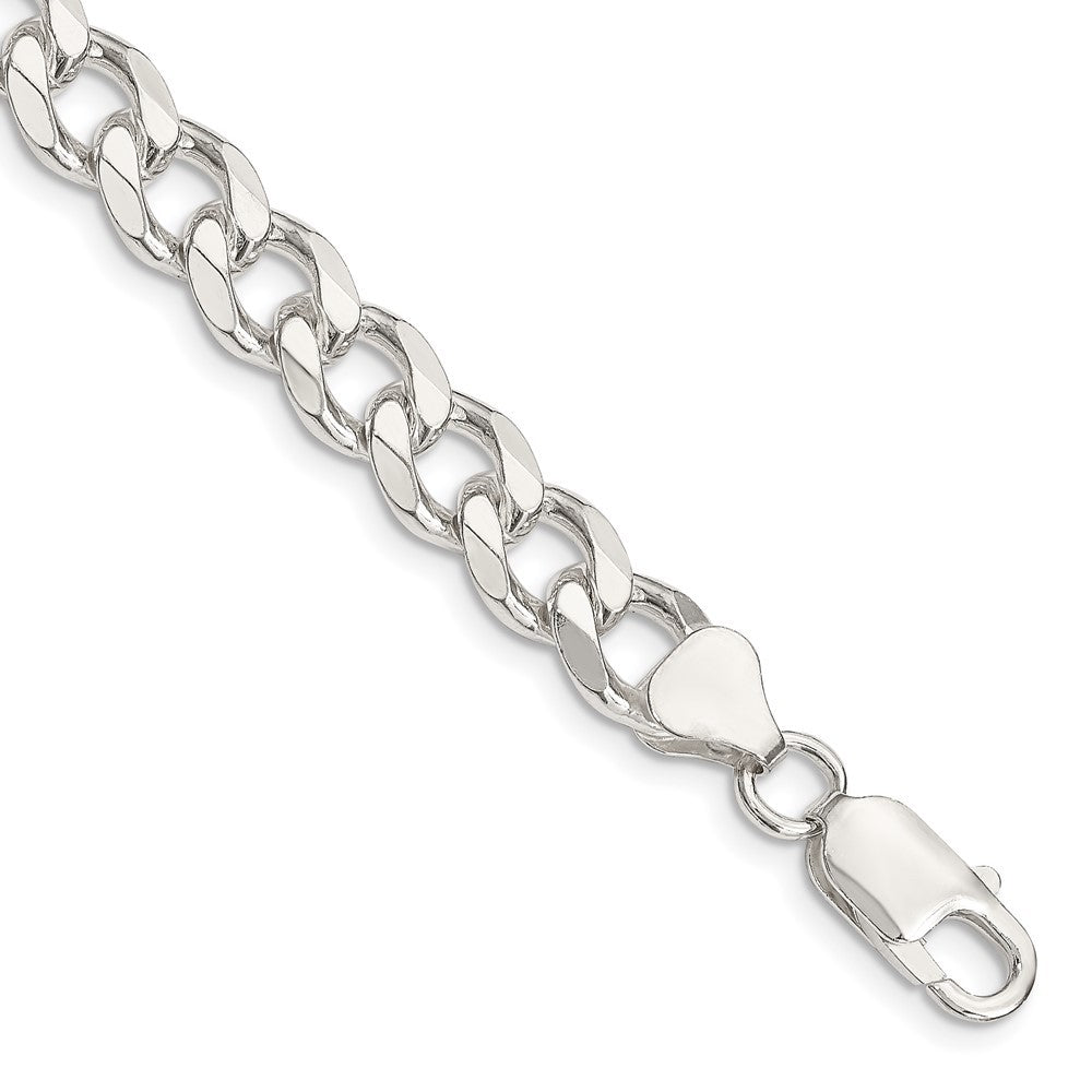 Sterling Silver 8.3mm Curb Chain Bracelet