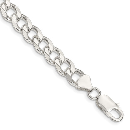 Sterling Silver 8.3mm Curb Chain Bracelet