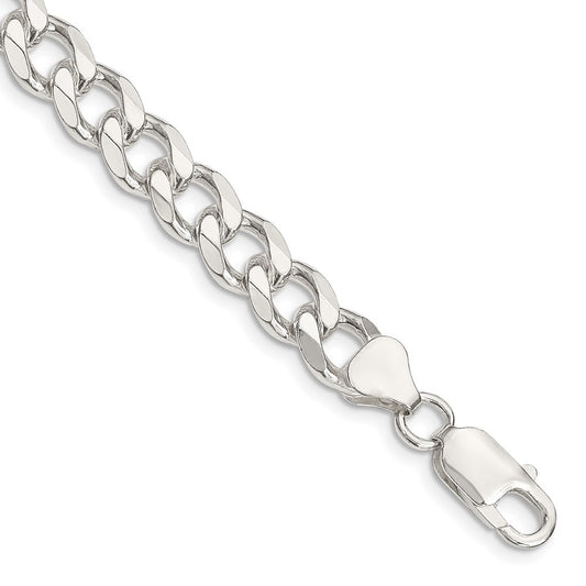 Sterling Silver 8.3mm Curb Chain Bracelet