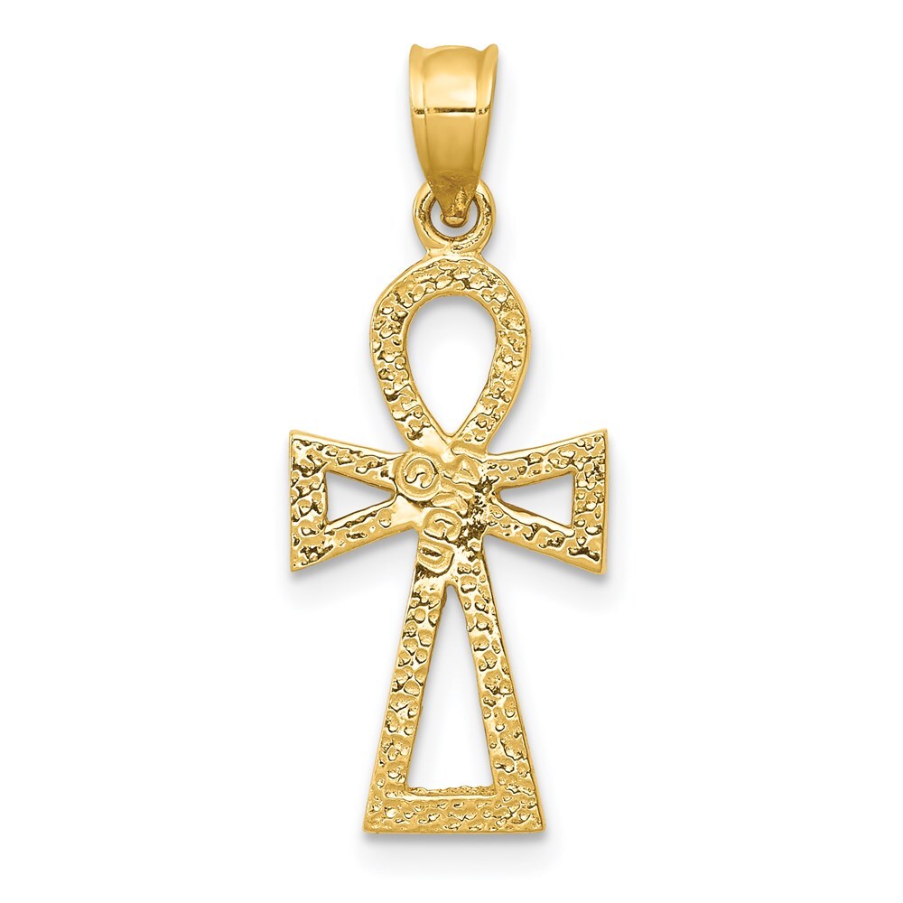 14k Yellow Gold Ankh Cross Charm