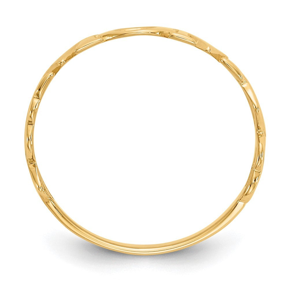 14k Yellow Gold Polished Mom Ring
