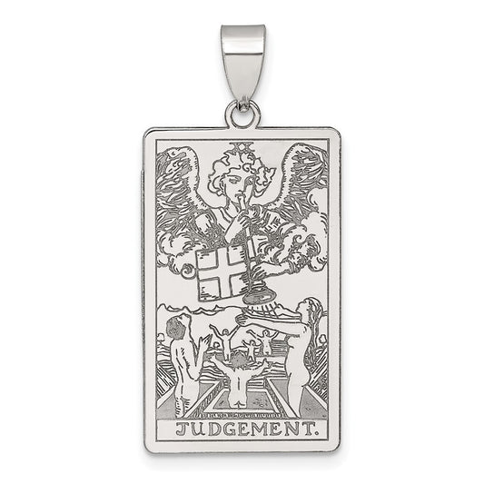 Sterling Silver Judgement Tarot Card Pendant