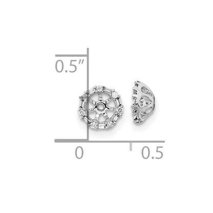 14k White Gold Diamond Earring Jackets Gift for Women