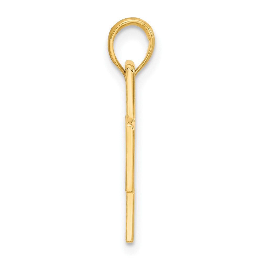 14k Yellow Gold Polished Cross Pendant
