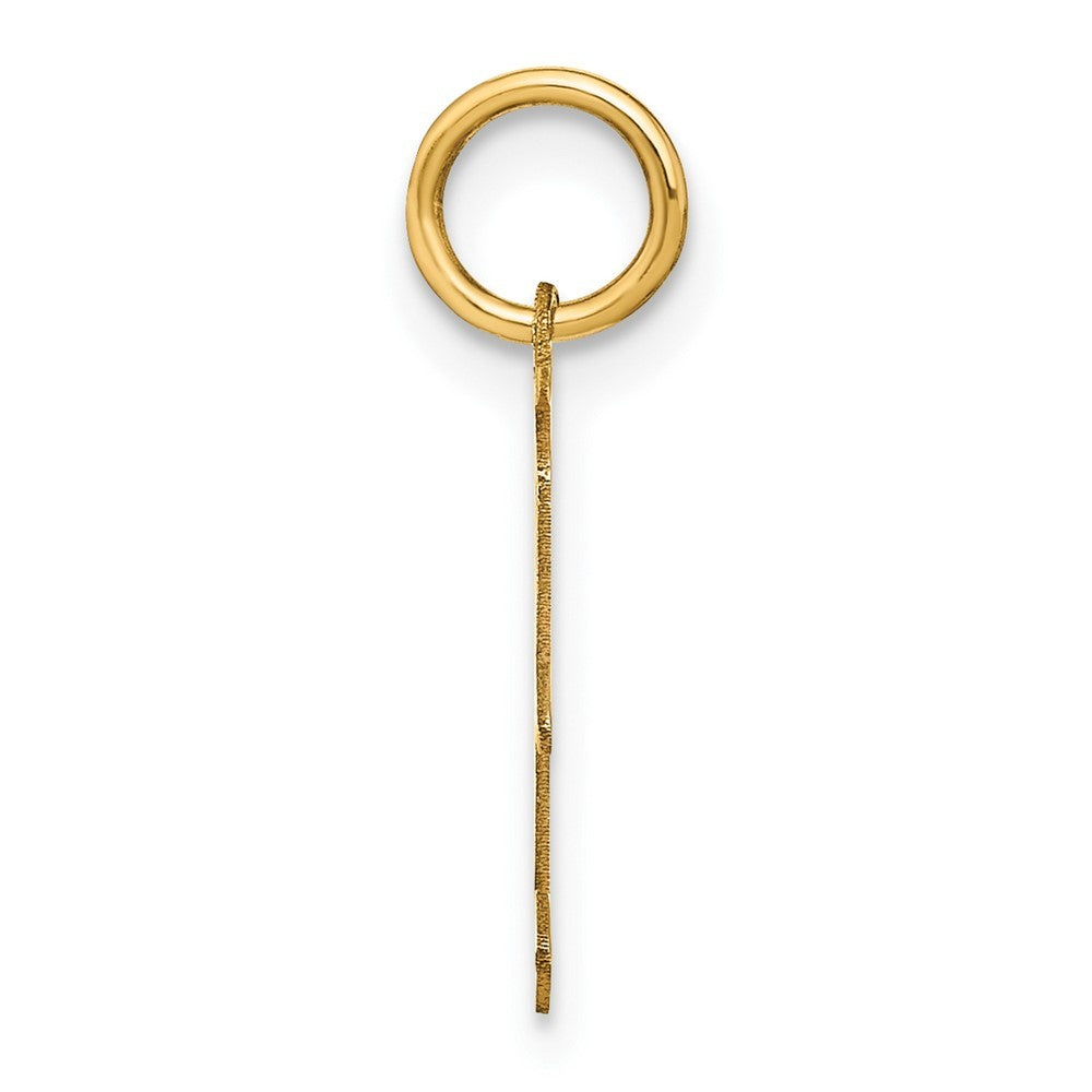 14k Yellow Gold Letter F Initial Pendant