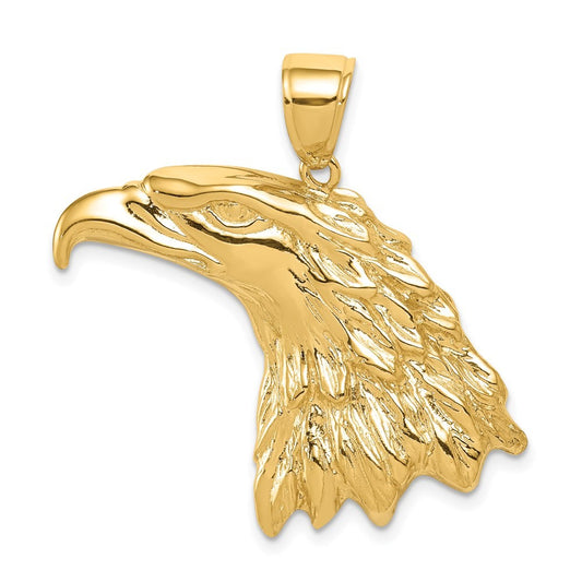 14k Yellow Gold Eagle Head Pendant
