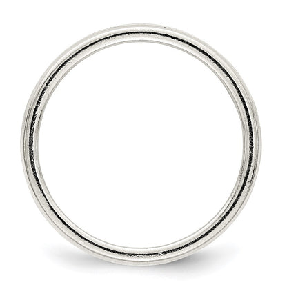Sterling Silver 9.5mm Flat with Rope Edge Size 8 Band