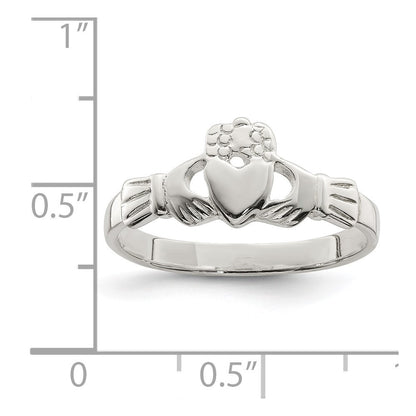 Sterling Silver Solid Claddagh Ring Size 8