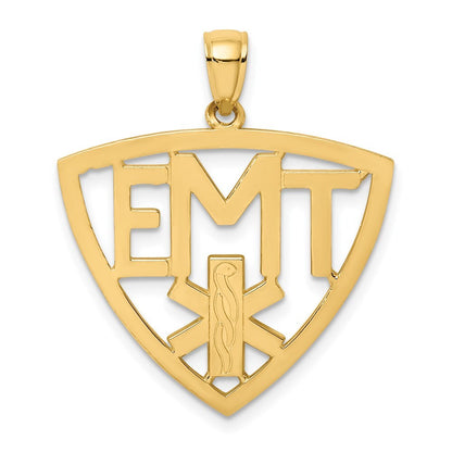 14k Yellow Gold Emergency Medical Technician Charm Pendant for Women