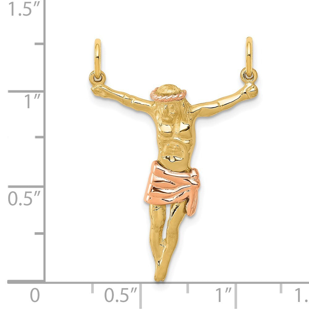 14k Two-tone Gold Rose Corpus Pendant for Women