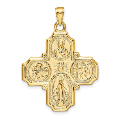 14k Yellow Gold Four-Way Medal Pendant