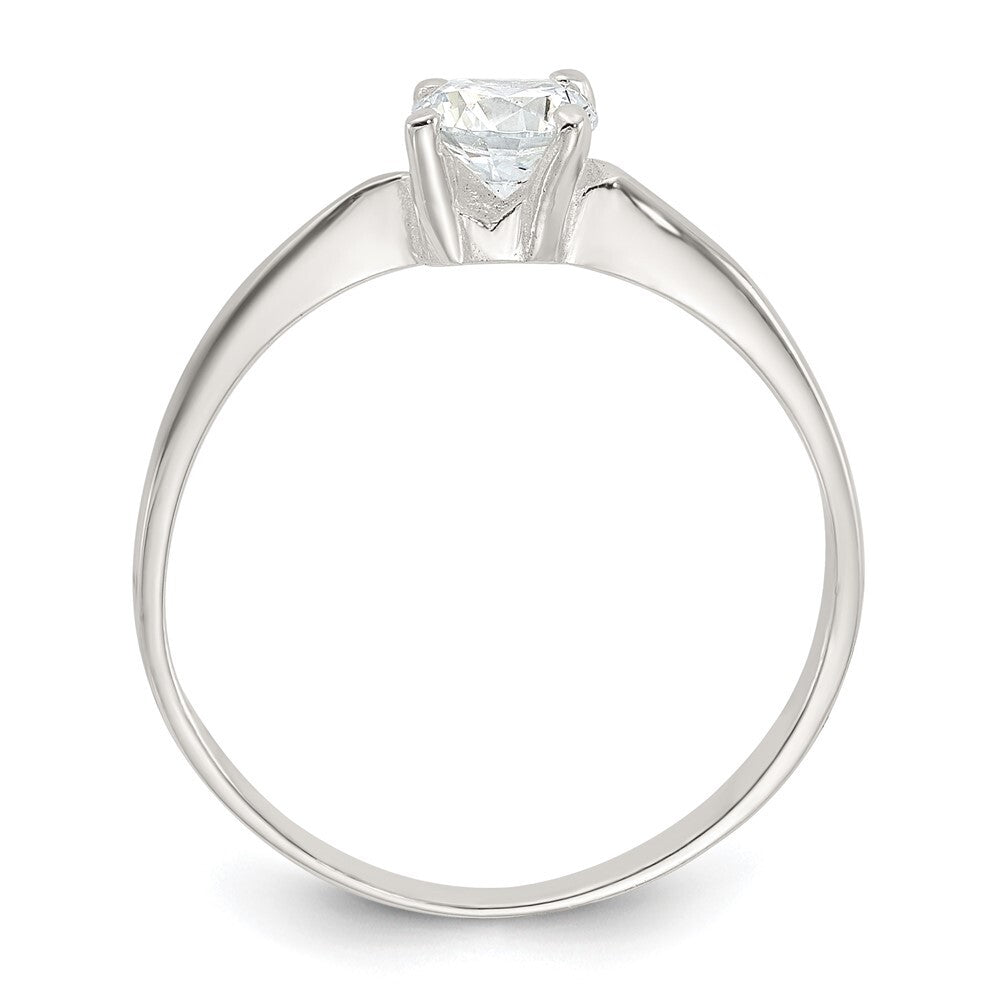 Sterling Silver Cubic Zirconia Ring Size 8