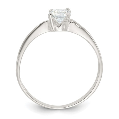 Sterling Silver Cubic Zirconia Ring Size 8