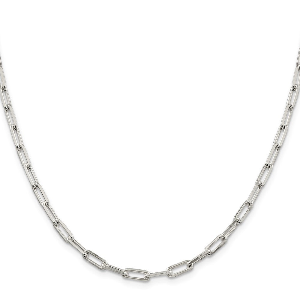 Sterling Silver 4.25mm Elongated Open Link Chain Necklace