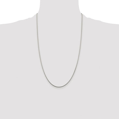 Sterling Silver Rhodium-plated 1.25mm Snake Chain