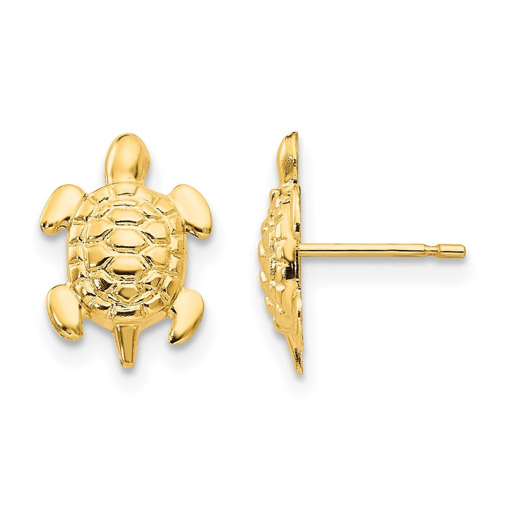 14k Yellow Gold Madi K Turtle Post Earrings