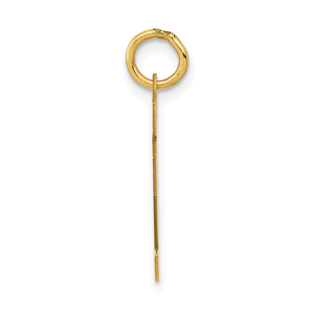 14k Yellow Gold Small Polished Number 12 Charm Pendant for Women