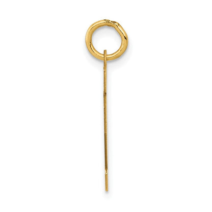 14k Yellow Gold Small Polished Number 12 Charm Pendant for Women