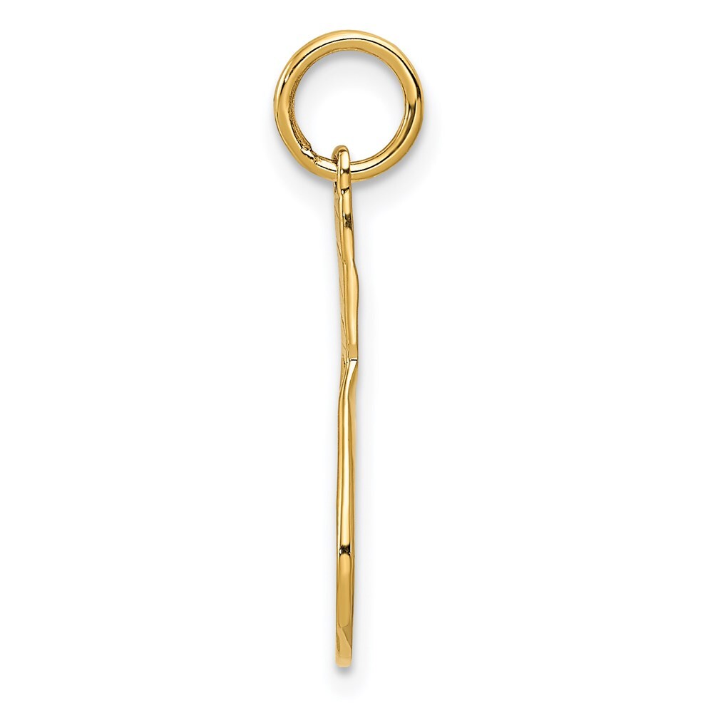 14k Yellow Gold Racquet Charm Pendant for Women