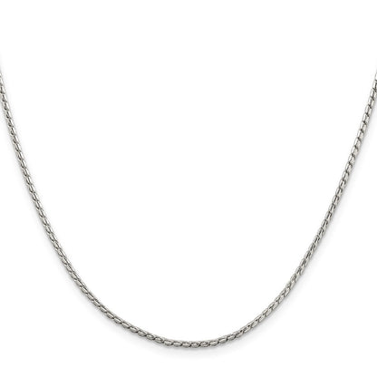 Sterling Silver 1.75mm Round Franco Chain Necklace