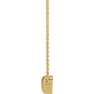 14k Yellow Gold Puffy Heart 16-18" Necklace