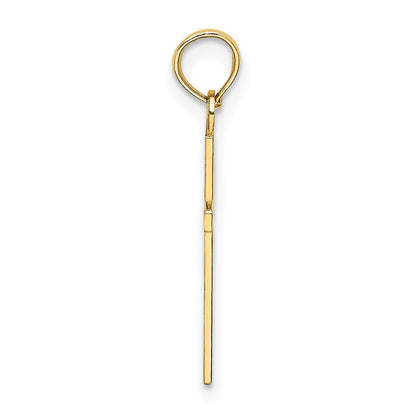 14k Yellow Gold Polished Small Cross Charm