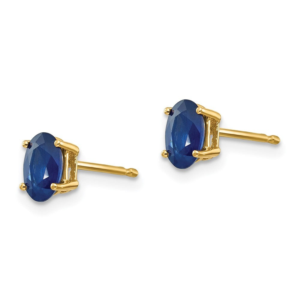 14k Yellow Gold Sapphire Earrings