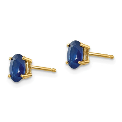 14k Yellow Gold Sapphire Earrings