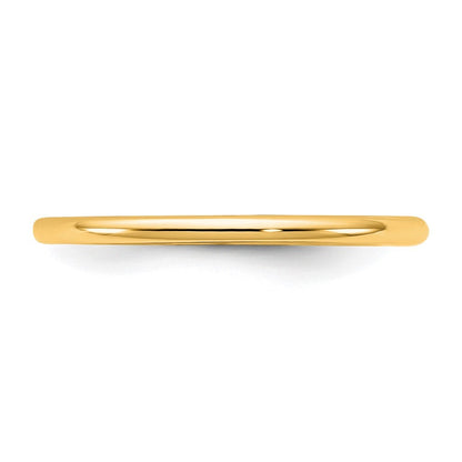 14K Yellow Gold 1.5mm LTW Comfort Fit Band Size 7