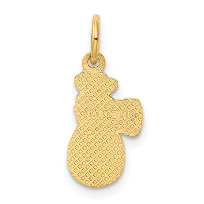 14k Yellow Gold Money Bag Charm Pendant for Women