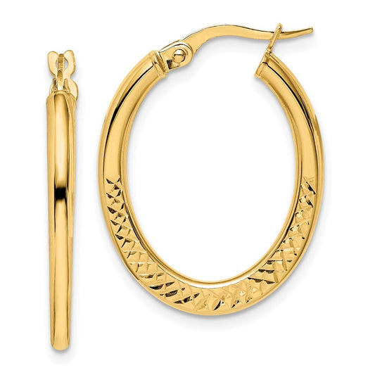 14k Yellow Gold Yellow Gold Hoop Earrings Gift for Women