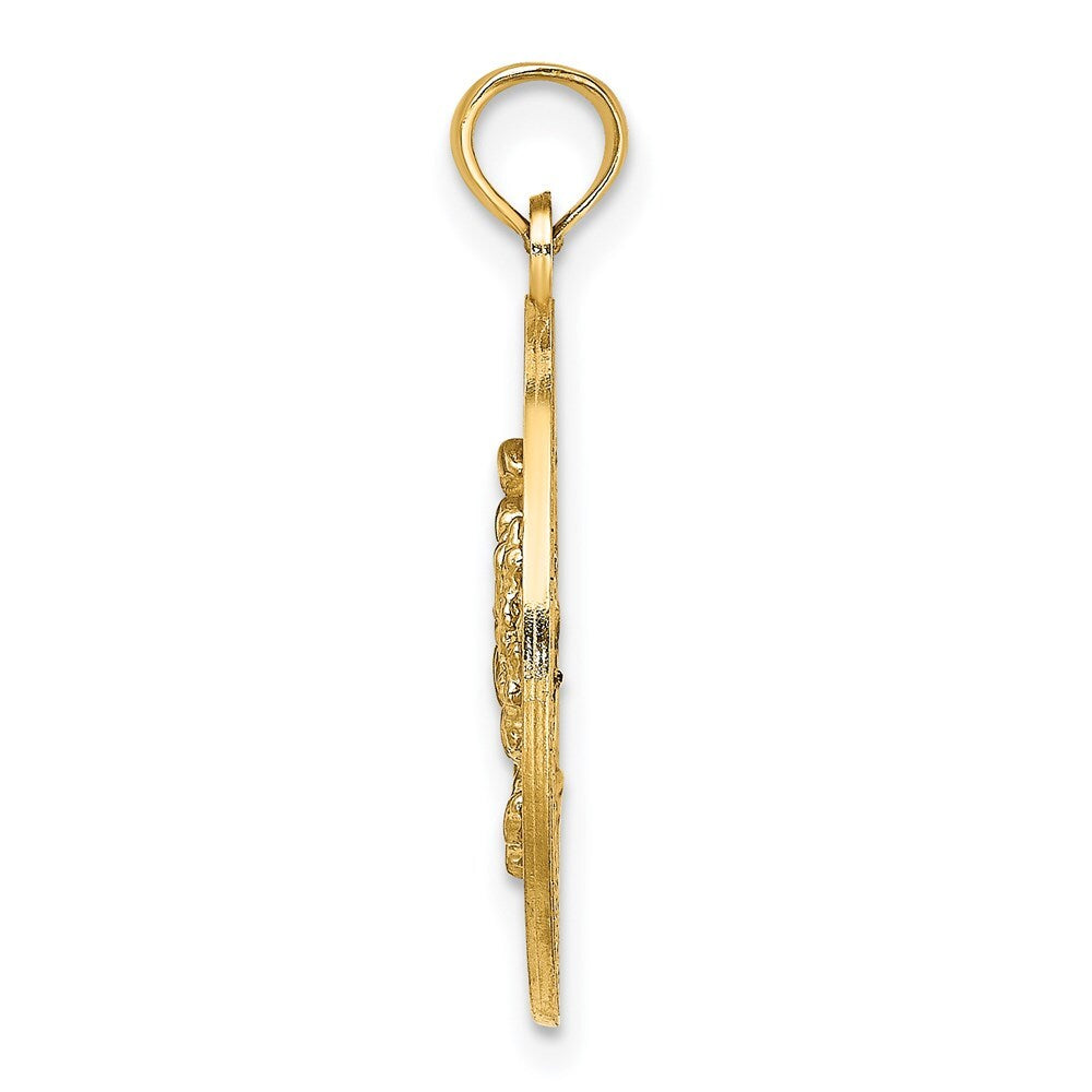 14k Yellow Gold ANNAPOLIS MD Crab Charm Pendant for Women