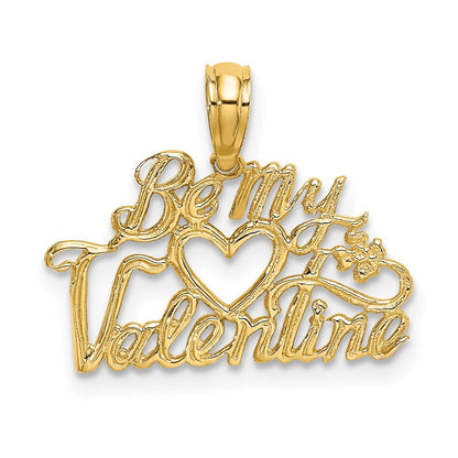 14k Yellow Gold BE MY VALENTINE Charm