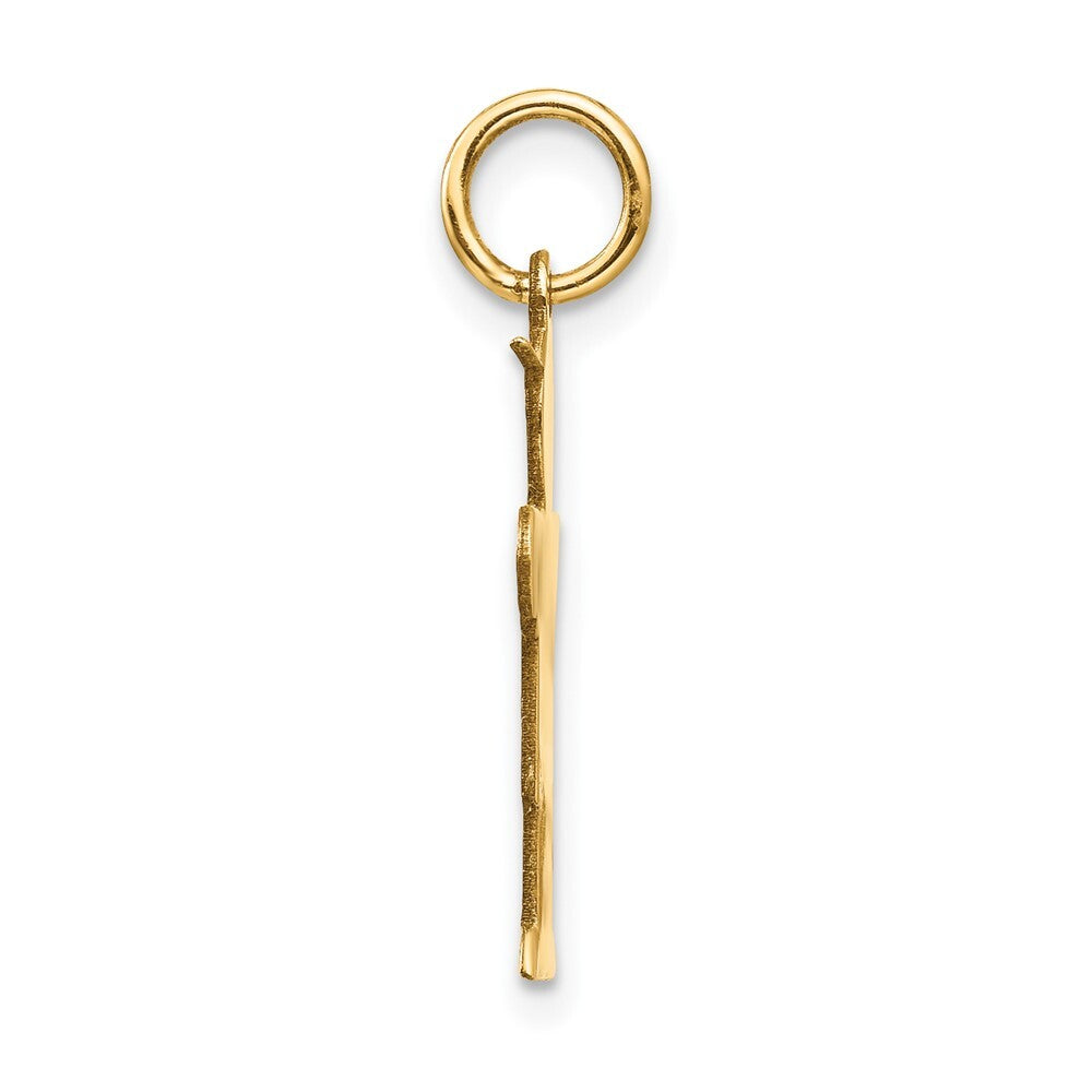 14k Yellow Gold Kid Charm Pendant for Women