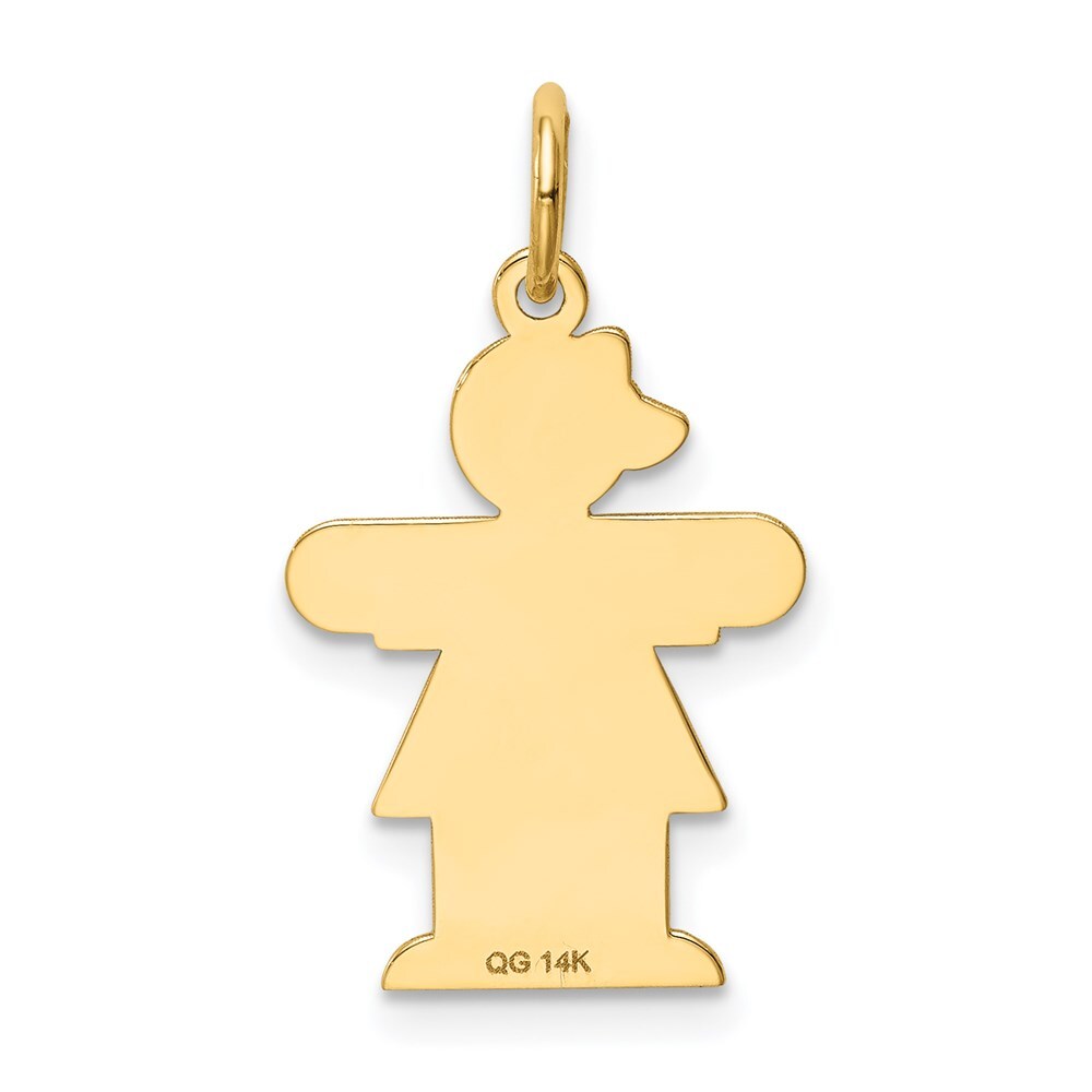 14k Yellow Gold Kid Charm Pendant for Women
