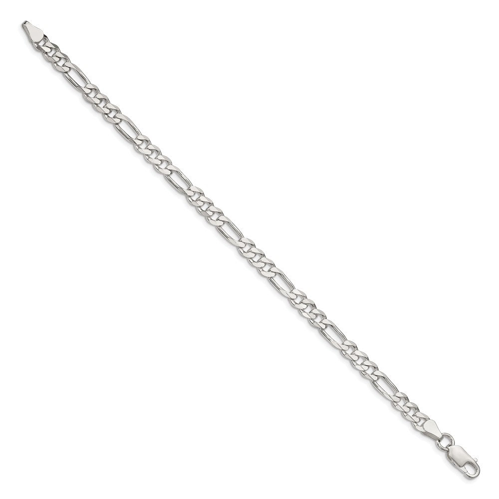 Sterling Silver 5.5mm Figaro Chain Bracelet