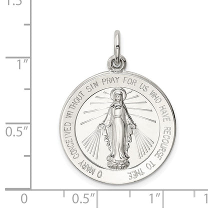 Sterling Silver Miraculous Medal Pendant Holiday Gift for Women
