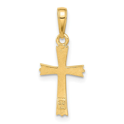 14k Yellow Gold Cross Pendant for Women