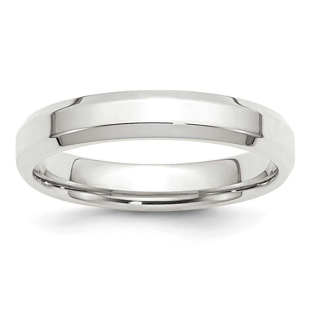 Sterling Silver 4mm Beveled Edge Size 6 Band Ring