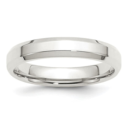Sterling Silver 4mm Beveled Edge Size 6 Band Ring
