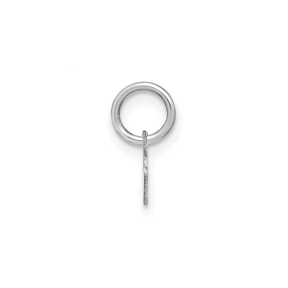 14k White Gold Lower case Letter N Initial Charm Pendant for Women
