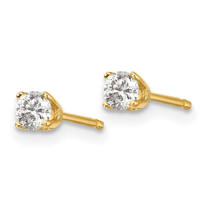 14ky .20ct. I2 K-L Diamond Stud Push-on Earrings