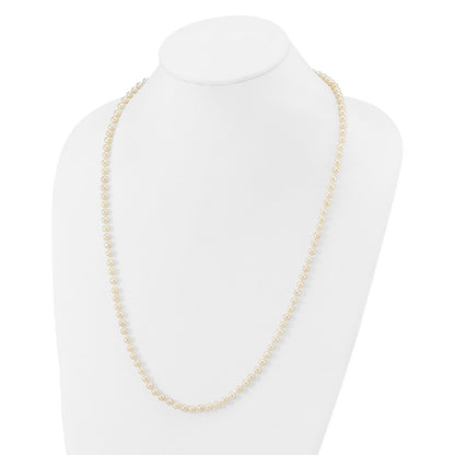14k Yellow Gold 4-5mm White Freshwater Cultured Pearl 24 inch Necklace